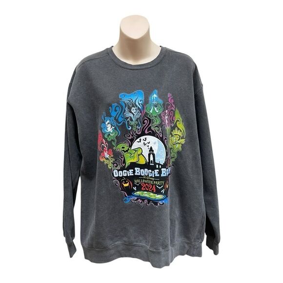 Comfort Colors Oogie Boogie Bash 2024 Disney Villains Long Sleeve Sweatshirt L - Picture 8 of 8